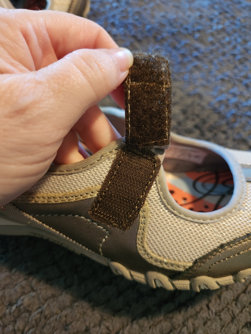 Skechers Mary Jane Sport Shoes in Metallic Silver & Light Beige - Picture 15 of 15